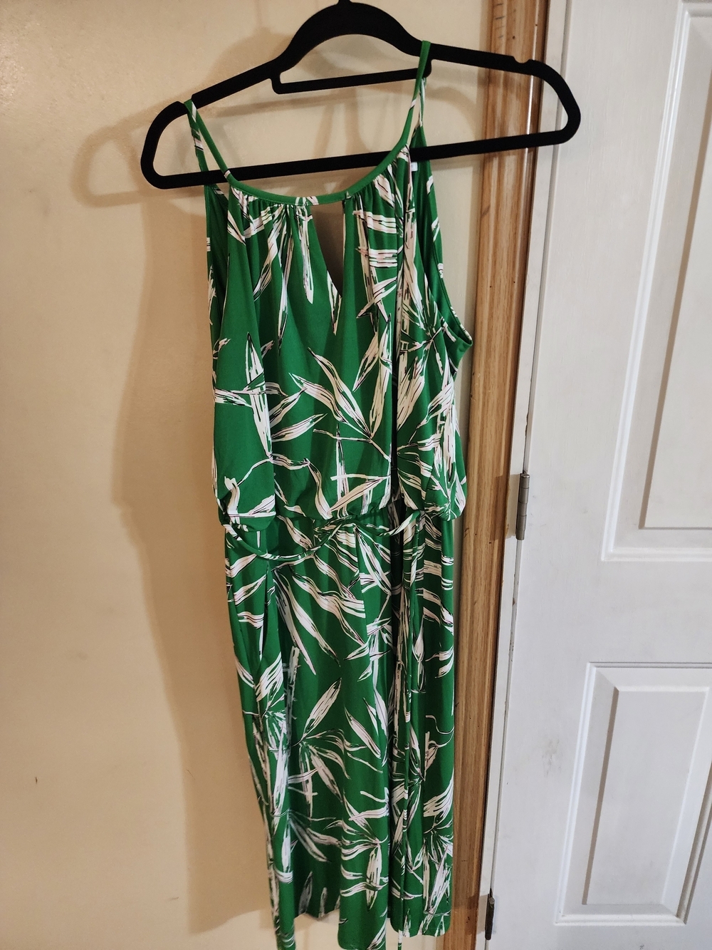 London Times Emerald Green Printed Shorts Jumpsuit Sz 10